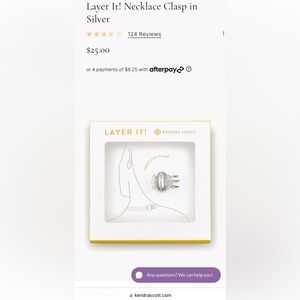 Kendra Scott Layer It! Necklace Clasp in Silver ✨